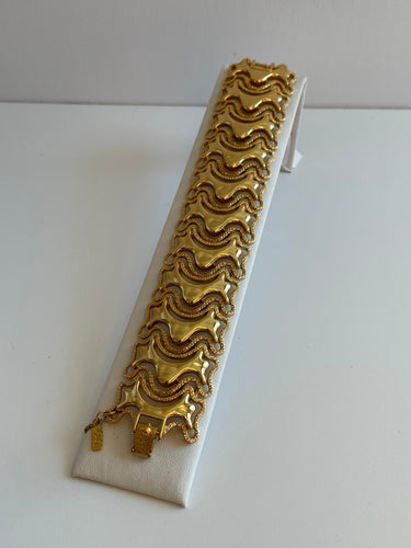 1974 Gold Mandira Bracelet by Monet Devil's Details